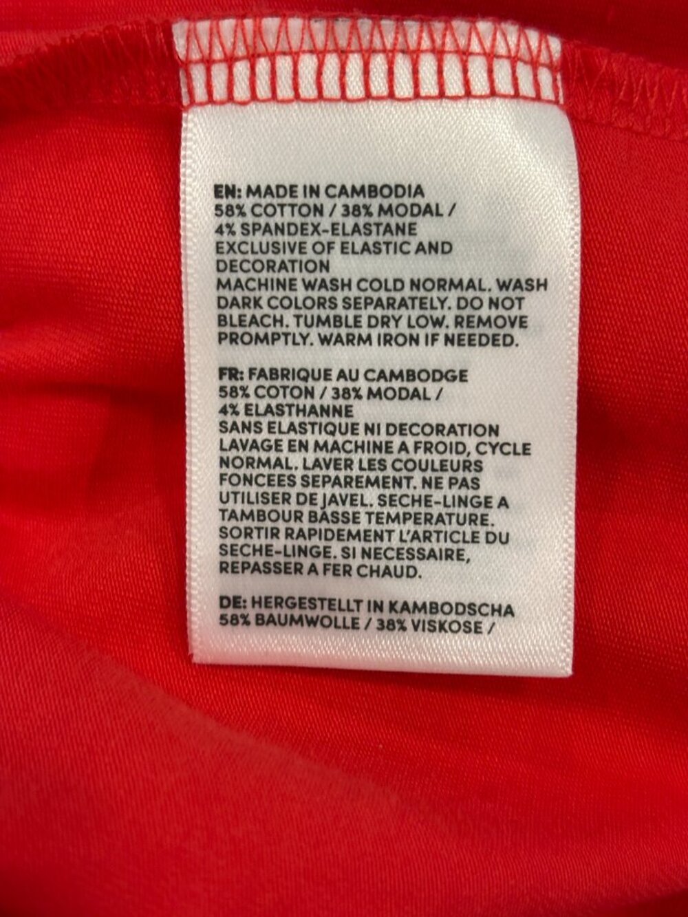Lands' End Red Smocked Waist Tiered Maxi Dress Large Like New - Picture 6 of 6